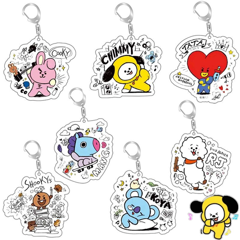 Anime Merchandise Wholesale - BT21 애니메이션 만화 귀여운 아크릴 키체인