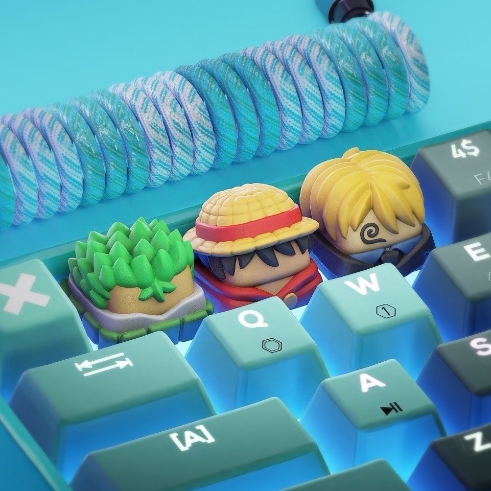 Keycap Artisan Anime - 새로운 카와이 원피스 루피 키캡 조로