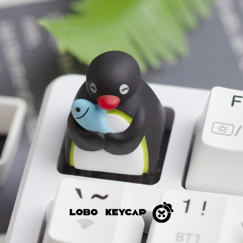 귀여운 펭귄 이미지 핑구 시리즈 맞춤형 기계식 키보드  - Keycap Artisan Anime 리뷰 및 가격