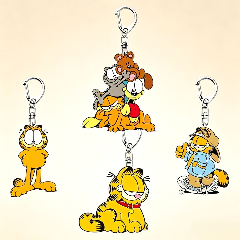 가필드 만화 귀여운 학생 아크릴 키체인 창의적인 카와이 - Anime Merchandise Wholesale 리뷰 및 가격